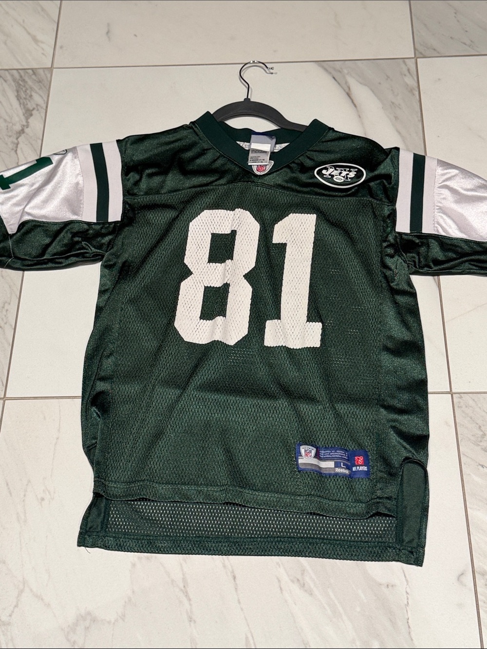 Reebok NY Jets Green and White #81 Keller Football Jersey